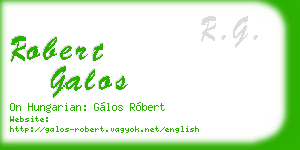 robert galos business card